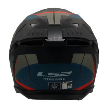 LS2 Stream 2 Road Motosiklet Kaskı Mat Siyah Mavi XXL