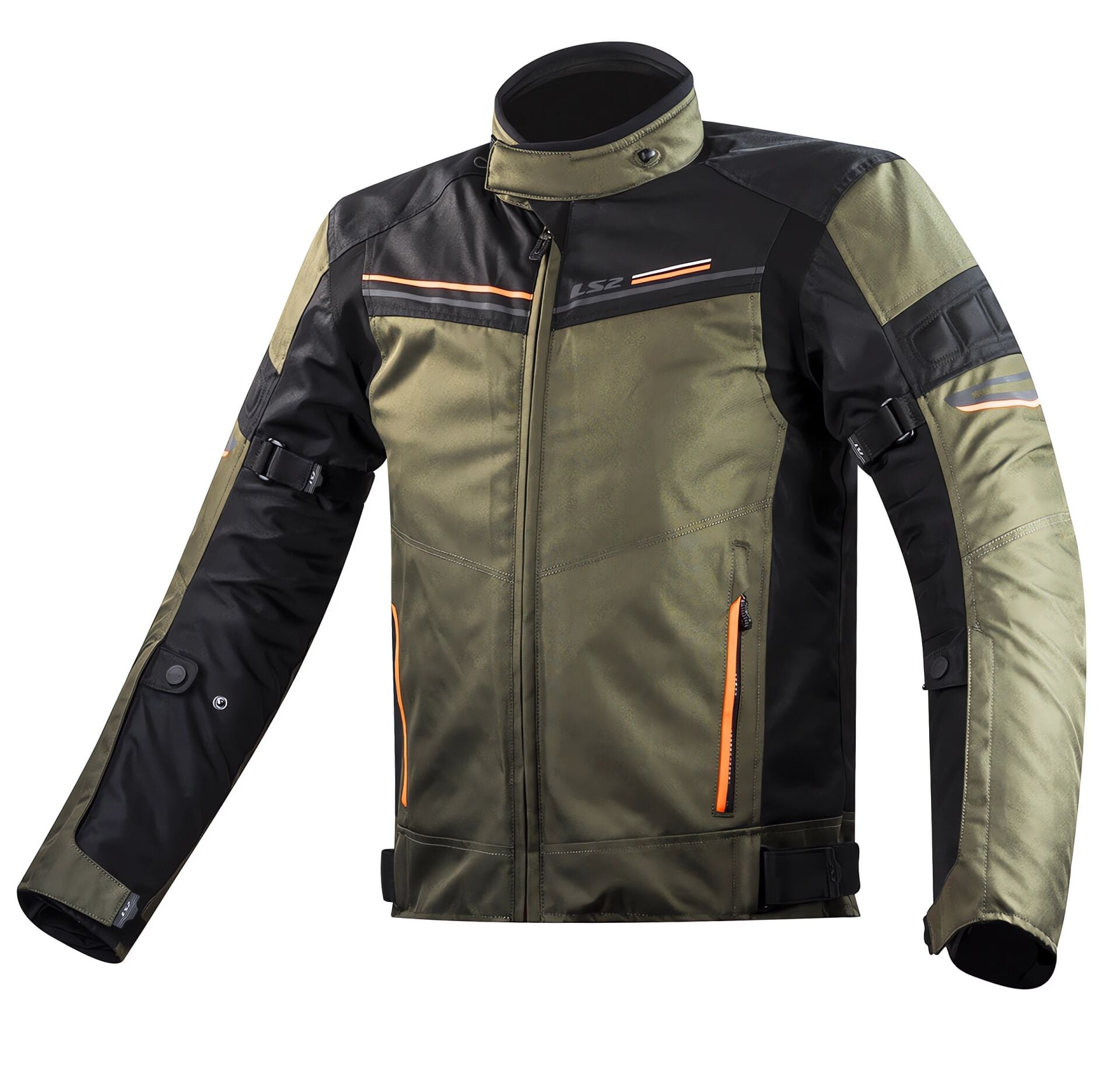 LS2 Shadow Motosiklet Montu Haki Siyah Neon Turuncu