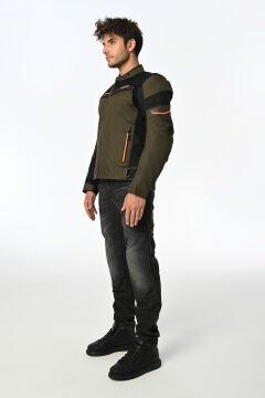 LS2 Shadow Motosiklet Montu Haki Siyah Neon Turuncu XL