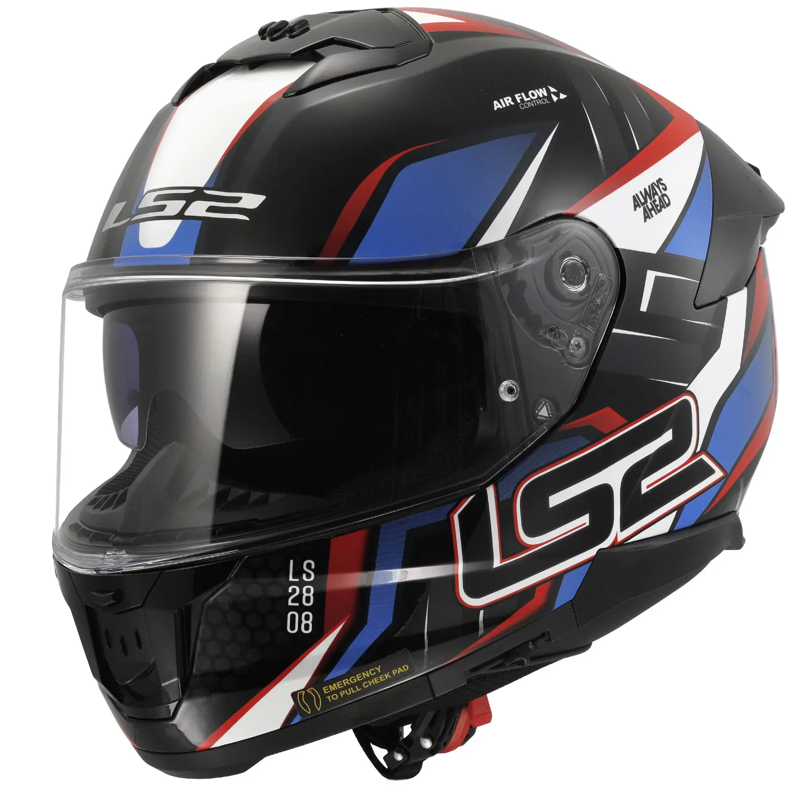 LS2 Stream 2 Tinux Motosiklet Kaskı Siyah Kırmızı XXL