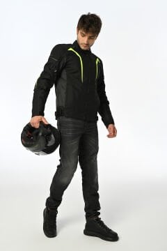 LS2 Sepang Motosiklet Montu Siyah Neon Sarı