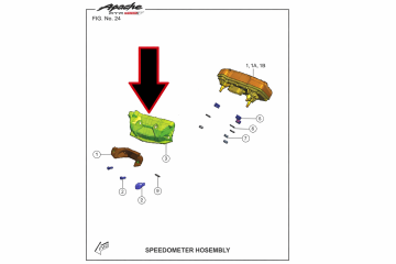 TVS Apache RTR200 Gösterge Paneli Üst Kapak
