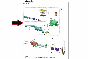 TVS Apache RTR200 Ön Fren Levyesi Maneti