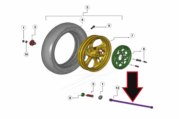 TVS Jupiter 125 Ön Teker Mili (12X220)