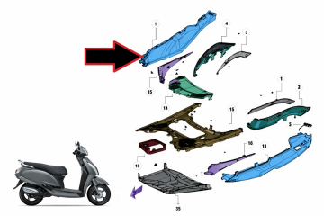 TVS Jupiter 125 Sağ Alt Marşbiye Gri