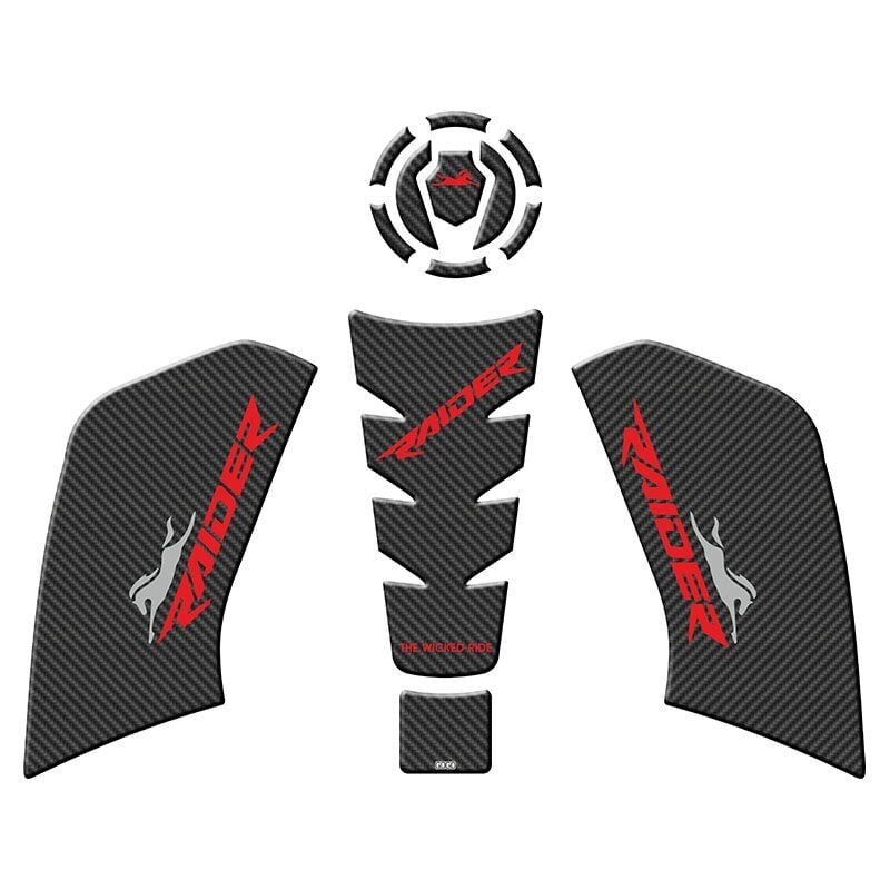 TVS Raider 125 Uyumlu Tank Pad Çeşitleri Set 2