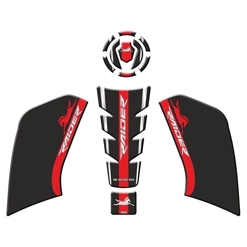 TVS Raider 125 Uyumlu Tank Pad Çeşitleri Set 6