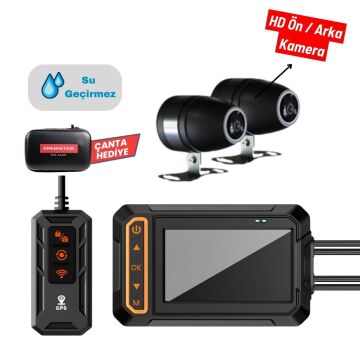 Knmaster Motocam 1000 Çift Kameralı Full HD Motosiklet DVR Sistemi