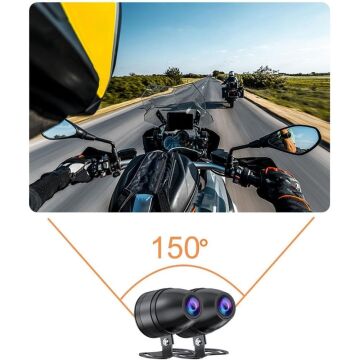 Knmaster Motocam 1000 Çift Kameralı Full HD Motosiklet DVR Sistemi