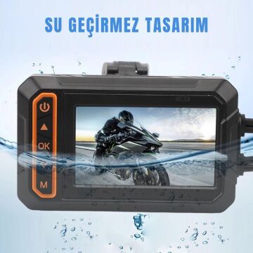 Knmaster Motocam 1000 Çift Kameralı Full HD Motosiklet DVR Sistemi