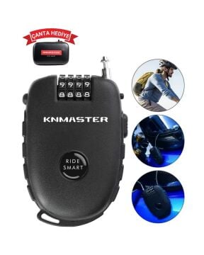 Knmaster HL300 Motosiklet Kaskı Kilidi + Çanta Hediyeli