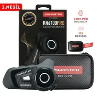 Knmaster KN6100 Motosiklet Kask İnterkom Bluetooth Intercom Kulaklık Seti