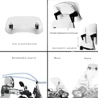 Knmaster RS-500A Yeni Nesil Kademeli Rüzgar Saptırıcı Şeffaf Ön Cam Uzatma / Deflektör