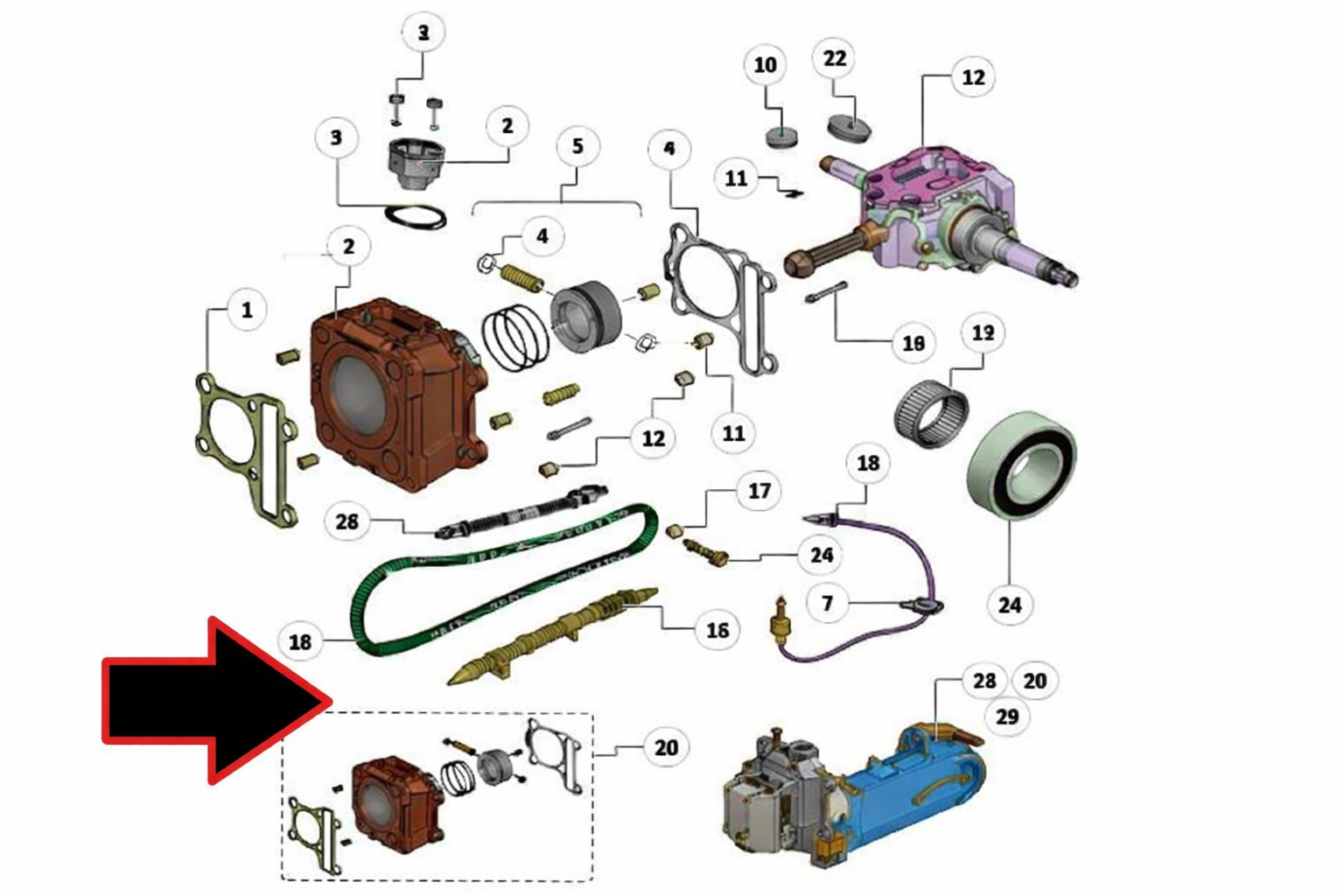 TVS Jupiter 125 Eksantrik Zincir Gergisi Alt