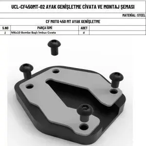 CF Moto 450MT Ayak Genişletme