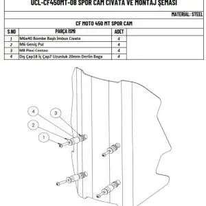 CF Moto 450MT Tur Camı