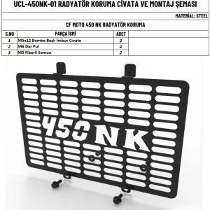 CF Moto 450NK Radyatör Koruma