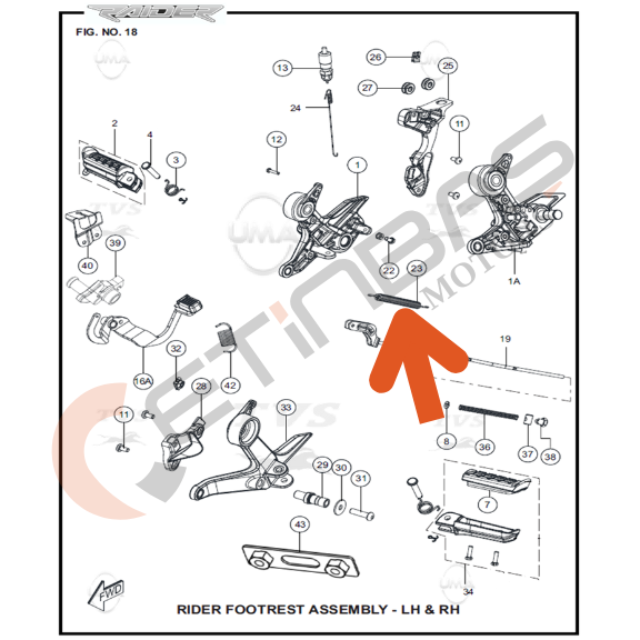 TVS Raider 125 Arka Fren Müşürü Yayı