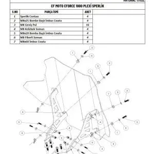CF Moto CForce 1000 ATV Pleksi Siperlik