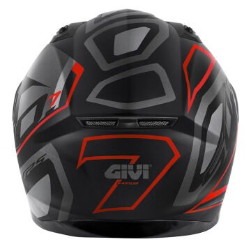 GIVI 50.7 Proton Mat Titanium Kırmızı Kask