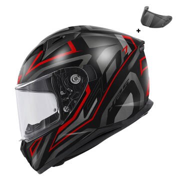 GIVI 50.7 Proton Mat Titanium Kırmızı Kask
