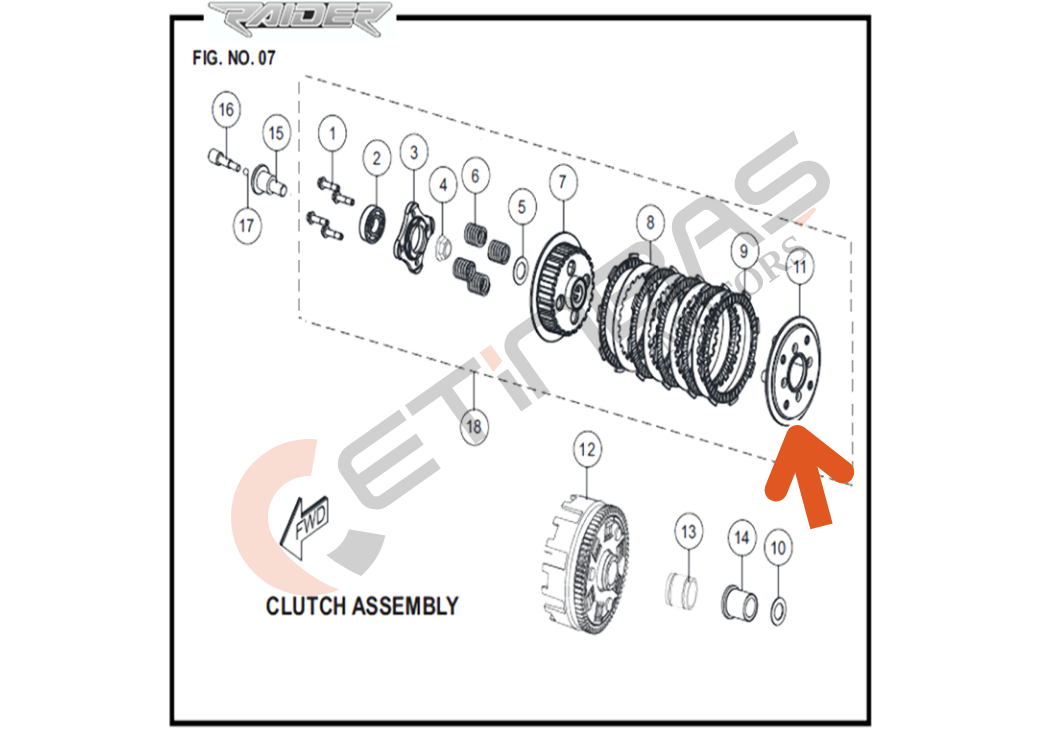TVS Raider 125 Debriyaj Baskı Flanşı