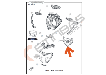 TVS Raider 125 Far Üst Kapak Etiketli