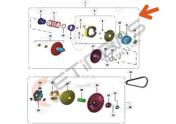 TVS Jupiter 125 Arka Varyatör Komple