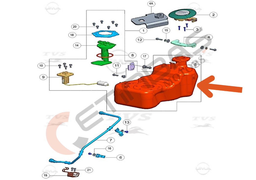 TVS Ntorq 125 Benzin Deposu