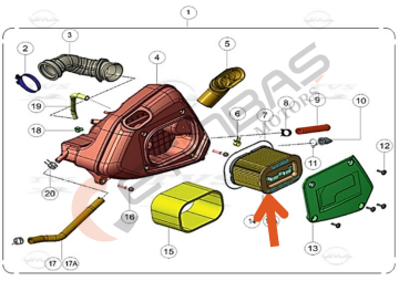 TVS Ntorq 125 Hava Filtresi