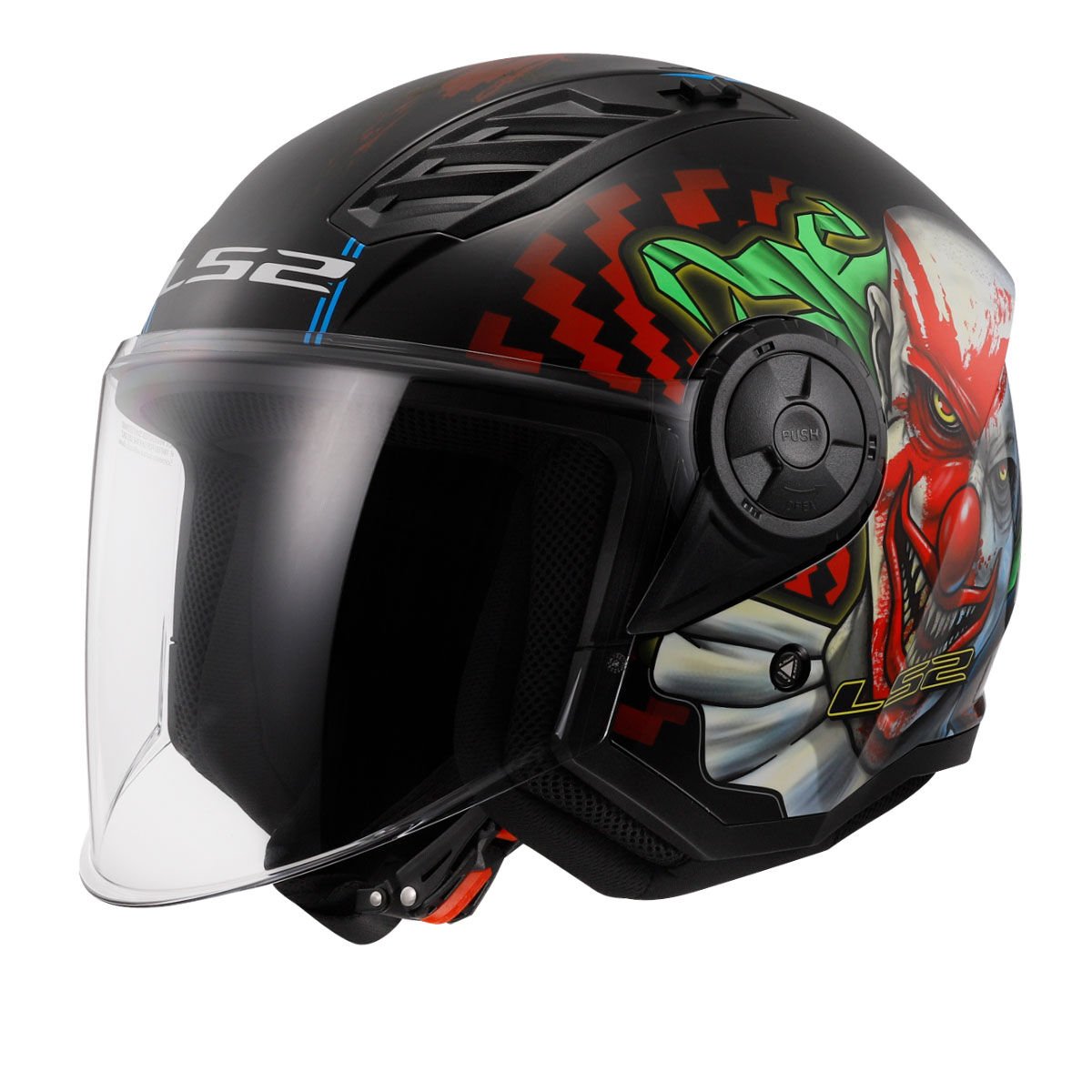 LS2 Airflow 2 Happy Dreams Yarım Motosiklet Kaskı Mat Siyah XL