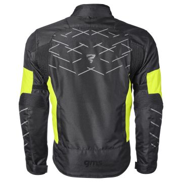 GMS Kasai WP Motosiklet Ceketi Siyah Neon Sarı M