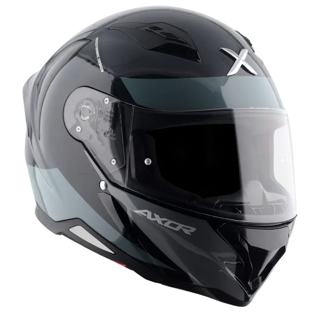 Axor Hunter Turbo Motosiklet Kaskı Siyah Gri