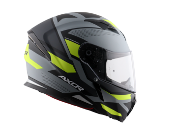 Axor Hunter Cornet Motosiklet Kaskı Siyah Neon Sarı XL