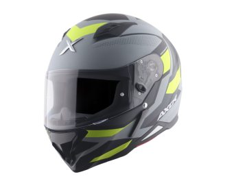 Axor Hunter Cornet Motosiklet Kaskı Siyah Neon Sarı XL