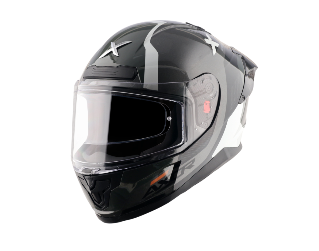 Axor Saber Spark Full Face Kask Çeşitleri L - Gri Kırmızı Mat