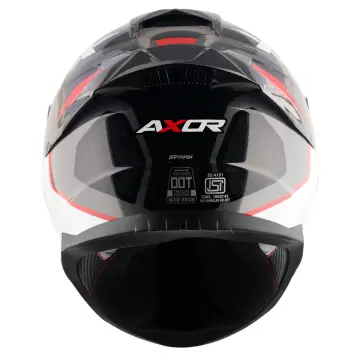 Axor Saber Spark Motosiklet Kaskı Gri Kırmızı Mat L