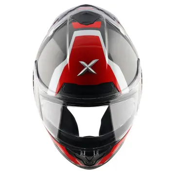 Axor Saber Spark Motosiklet Kaskı Gri Kırmızı Mat L