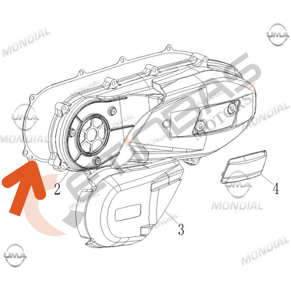 Mondial Roadboy Krank Kutusu Sol Kapak Contası