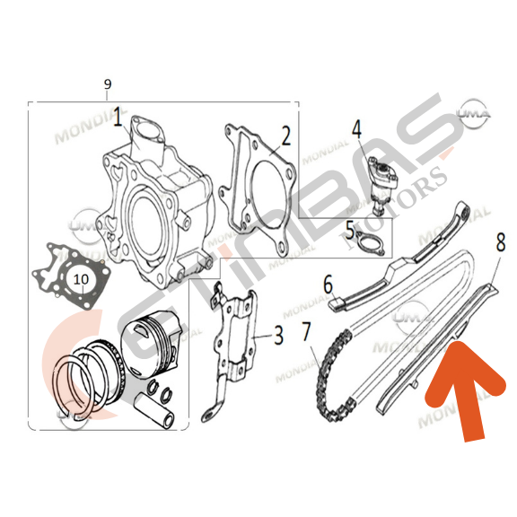Mondial Roadboy Eksantirik Zincir Gergisi Alt