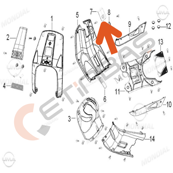 Mondial Revival 50 Kask Askısı Yatağı