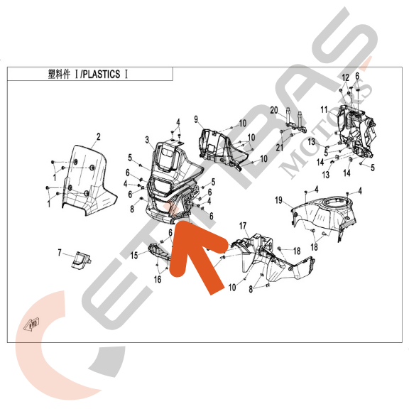 CF Moto 450MT Far Muhafazası