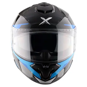 Axor Brutale Kryptic Motosiklet Kaskı Siyah Mavi XS