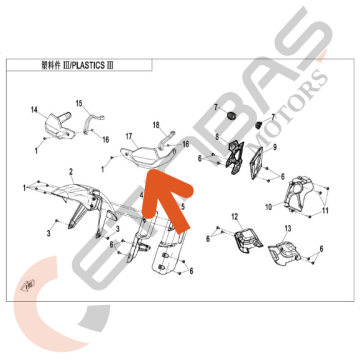 CF Moto 450MT Sol Elcik Rüzgarlığı Beyaz