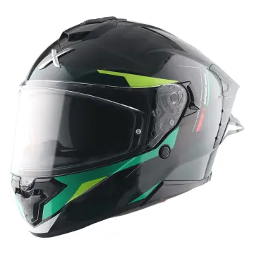 Axor Brutale Kryptic Motosiklet Kaskı Siyah Yeşil