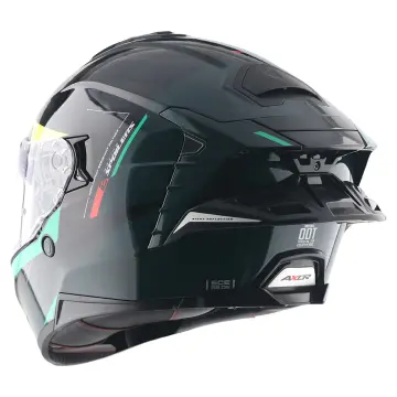 Axor Brutale Kryptic Motosiklet Kaskı Siyah Yeşil
