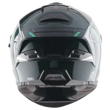 Axor Brutale Kryptic Motosiklet Kaskı Siyah Yeşil