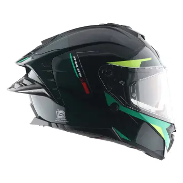 Axor Brutale Kryptic Motosiklet Kaskı Siyah Yeşil