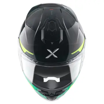 Axor Brutale Kryptic Motosiklet Kaskı Siyah Yeşil