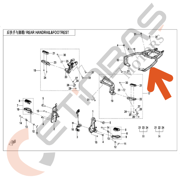 CF Moto 450MT Arka Port Bagaj